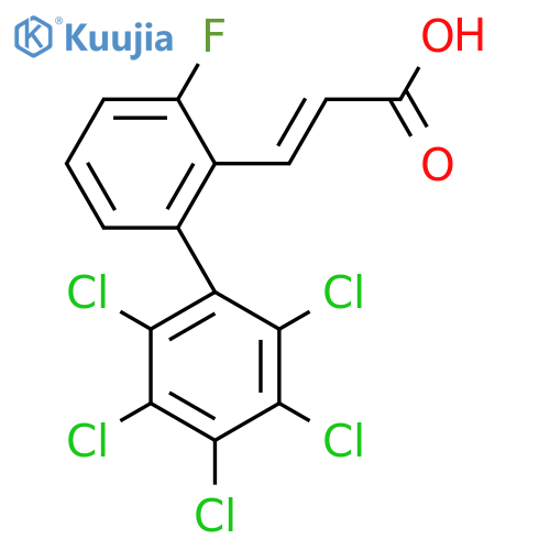3-Fluoro-2',3',4',5',6'-pentachlorobiphenyl-2-acrylic acid structure