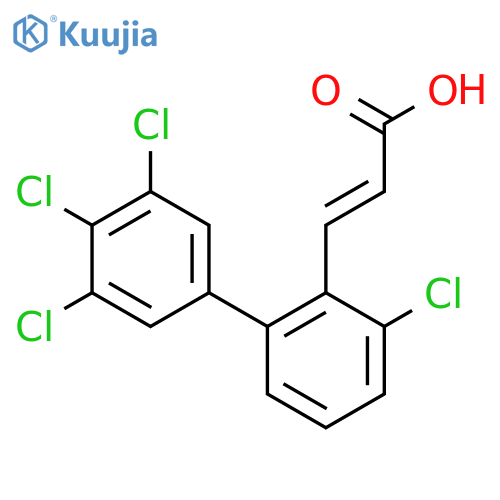 3,3',4',5'-Tetrachlorobiphenyl-2-acrylic acid structure