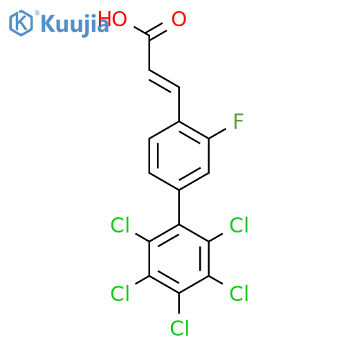 3-Fluoro-2',3',4',5',6'-pentachlorobiphenyl-4-acrylic acid structure