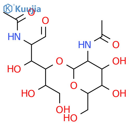 D-Glucose,2-(acetylamino)-4-O-[2-(acetylamino)-2-deoxy-b-D-galactopyranosyl]-2-deoxy- structure