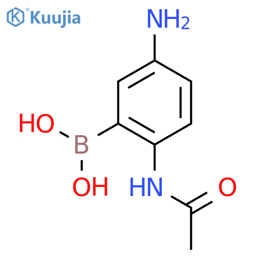 2-Acetamido-5-aminophenylboronic Acid structure