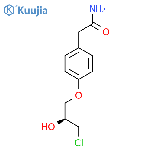 2-(4-((2S)-3-Chloro-2-hydroxypropoxy)phenyl)acetamide structure