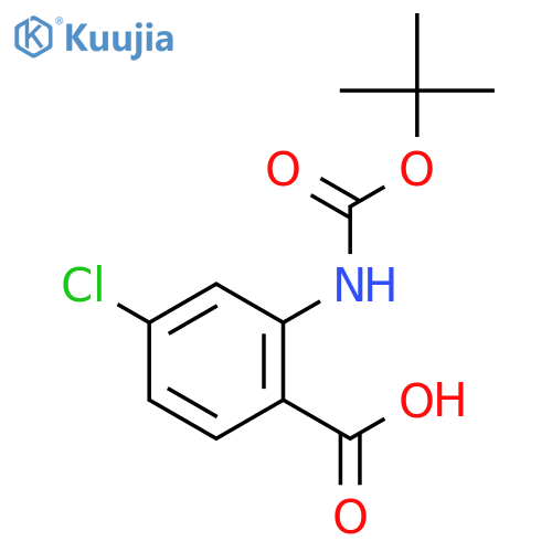 2-((Tert-Butoxycarbonyl)amino)-4-chlorobenzoic acid structure
