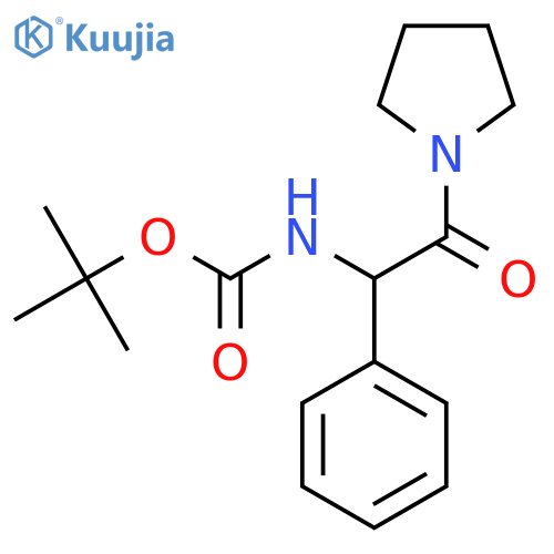 Tert-Butyl N-(2-Oxo-1-Phenyl-2-Pyrrolidin-1-Ylethyl)Carbamate structure