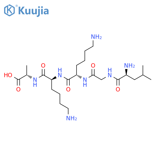 L-Alanine, N-[N2-[N2-(N-L-leucylglycyl)-L-lysyl]-L-lysyl]- structure