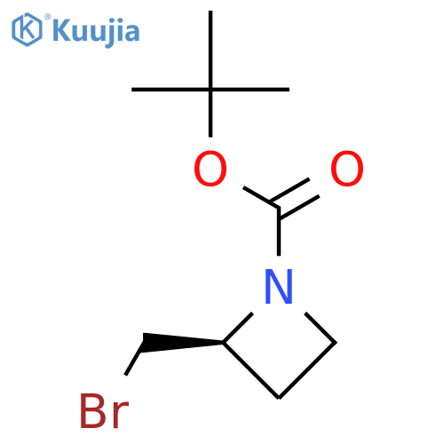 tert-butyl (2S)-2-(bromomethyl)azetidine-1-carboxylate structure