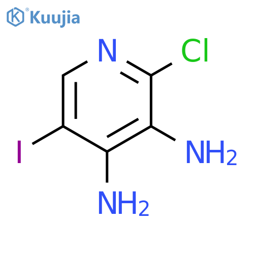 2-chloro-5-iodopyridine-3,4-diamine structure