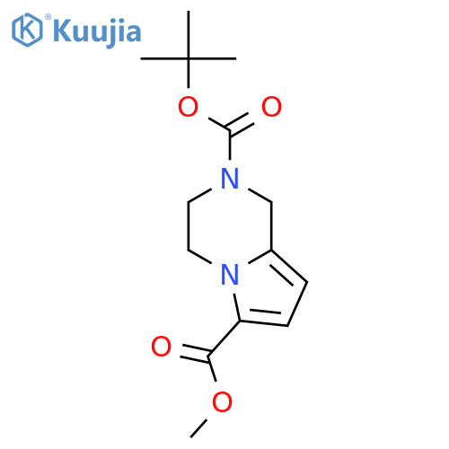 2-tert-butyl 6-methyl 1H,2H,3H,4H-pyrrolo[1,2-a]pyrazine-2,6-dicarboxylate structure