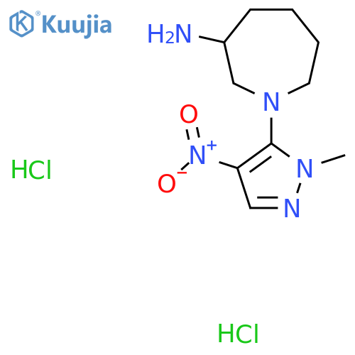 1-(1-Methyl-4-nitro-1H-pyrazol-5-yl)azepan-3-amine dihydrochloride structure