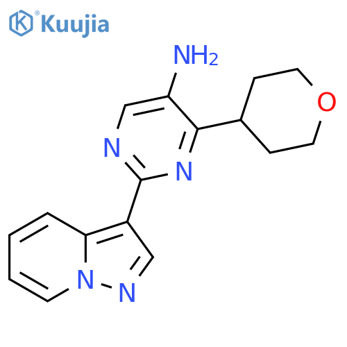2-(Pyrazolo[1,5-A]pyridin-3-YL)-4-(tetrahydro-2H-pyran-4-YL)pyrimidin-5-amine structure