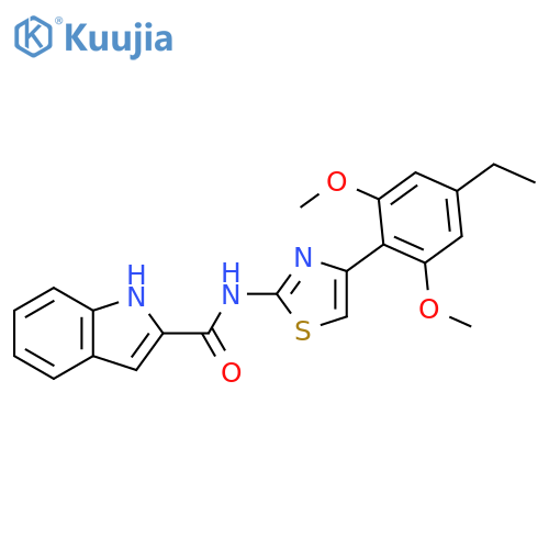 1H-Indole-2-carboxamide,N-[4-(4-ethyl-2,6-dimethoxyphenyl)-2-thiazolyl]- structure