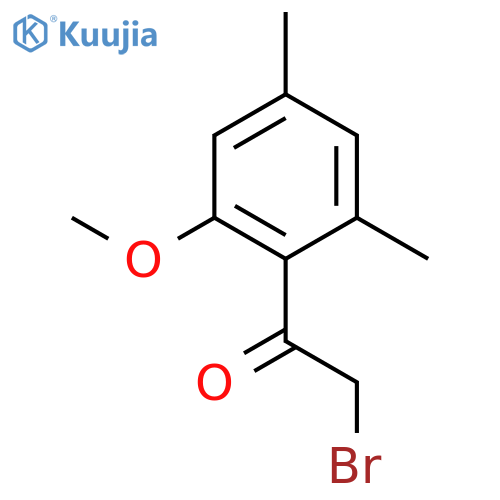 2-bromo-1-(2-methoxy-4,6-dimethylphenyl)ethan-1-one structure