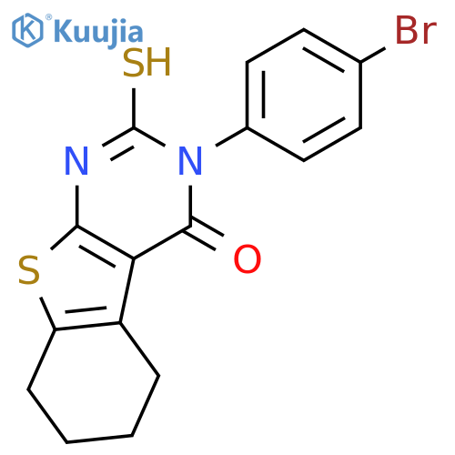 4-(4-bromophenyl)-5-sulfanyl-8-thia-4,6-diazatricyclo[7.4.0.02,?]trideca-1(9),2(7),5-trien-3-one structure