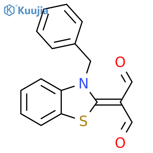 2-(3-benzyl-2,3-dihydro-1,3-benzothiazol-2-ylidene)propanedial structure