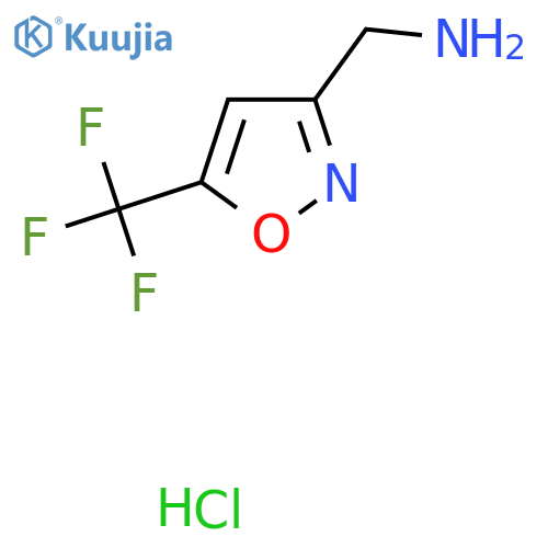 5-(trifluoromethyl)-1,2-oxazol-3-ylmethanamine hydrochloride structure