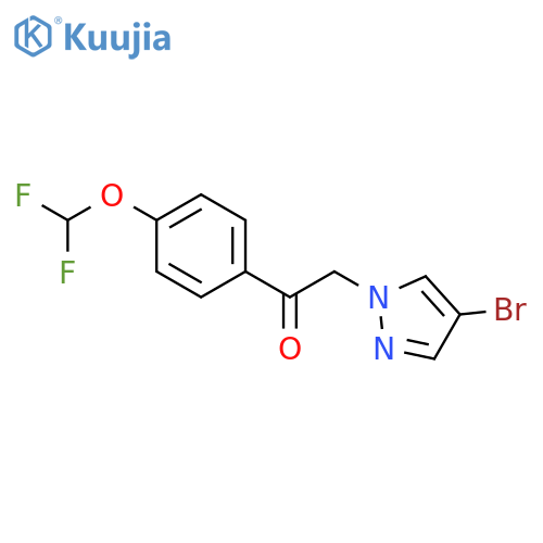 Ethanone, 2-(4-bromo-1H-pyrazol-1-yl)-1-[4-(difluoromethoxy)phenyl]- structure