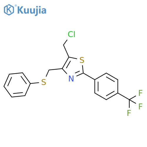 Thiazole, 5-(chloromethyl)-4-[(phenylthio)methyl]-2-[4-(trifluoromethyl)phenyl]- structure