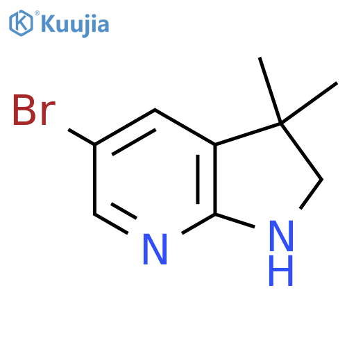 5-bromo-3,3-dimethyl-1H,2H,3H-pyrrolo[2,3-b]pyridine structure