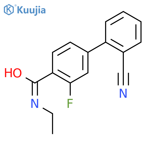4-(2-cyanophenyl)-N-ethyl-2-fluorobenzamide structure