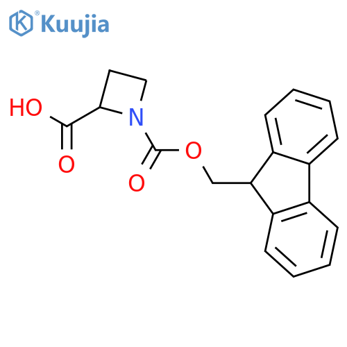 (2S)-1-(9H-fluoren-9-ylmethoxycarbonyl)azetidine-2-carboxylic acid structure