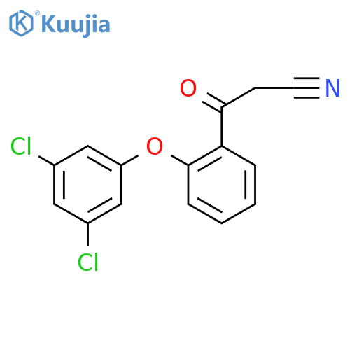 3-[2-(3,5-dichlorophenoxy)phenyl]-3-oxopropanenitrile structure