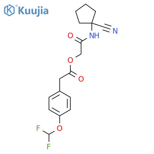 [2-[(1-Cyanocyclopentyl)amino]-2-oxoethyl] 2-[4-(difluoromethoxy)phenyl]acetate structure