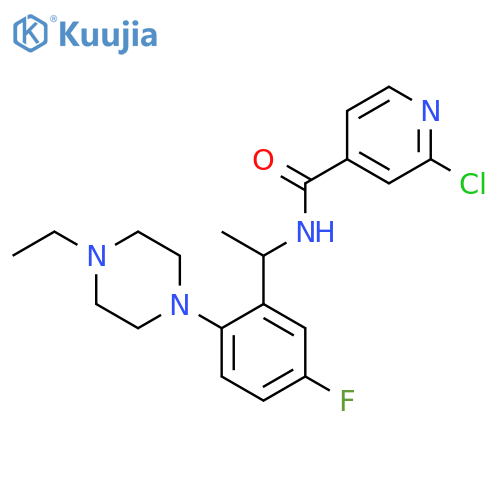 2-Chloro-N-[1-[2-(4-ethylpiperazin-1-yl)-5-fluorophenyl]ethyl]pyridine-4-carboxamide structure