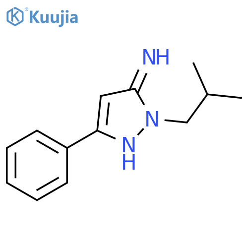 2-(2-methylpropyl)-5-phenyl-2,3-dihydro-1H-pyrazol-3-imine structure