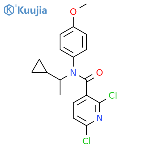 2,6-Dichloro-N-(1-cyclopropylethyl)-N-(4-methoxyphenyl)pyridine-3-carboxamide structure