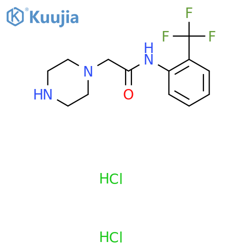 2-(Piperazin-1-yl)-N-[2-(trifluoromethyl)phenyl]acetamide dihydrochloride structure