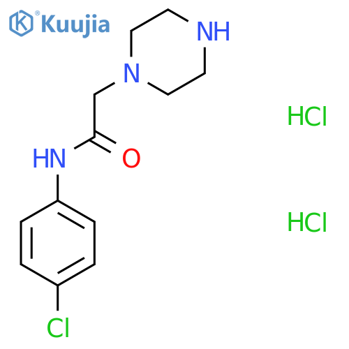 N-(4-chlorophenyl)-2-piperazin-1-yl-acetamide;dihydrochloride structure