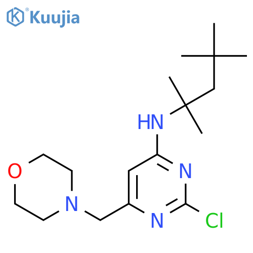 2-Chloro-6-(morpholinomethyl)-N-(2,4,4-trimethylpentan-2-yl)pyrimidin-4-amine structure