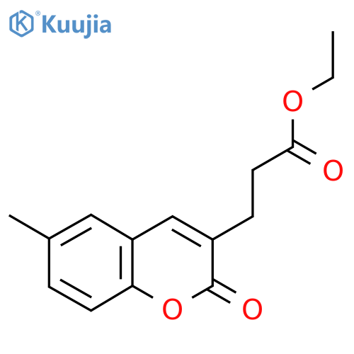 Ethyl 3-(6-methyl-2-oxo-2H-chromen-3-yl)propanoate structure