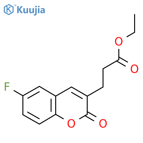 Ethyl 3-(6-fluoro-2-oxo-2H-chromen-3-yl)propanoate structure