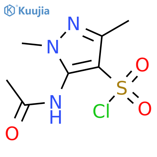 1H-Pyrazole-4-sulfonyl chloride, 5-(acetylamino)-1,3-dimethyl- structure