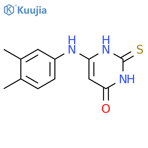 6-(3,4-Dimethyl-phenylamino)-2-thioxo-2,3-dihydro-1H-pyrimidin-4-one structure