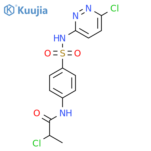 2-Chloro-N-(4-{[(6-chloropyridazin-3-yl)amino]sulfonyl}phenyl)propanamide structure