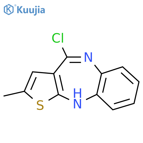 4-Chloro-2-methyl-10H-thieno[2,3-b][1,5]benzodiazepine structure