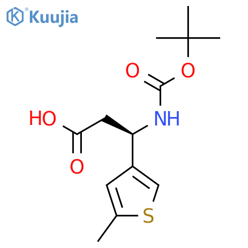 (3R)-3-{(tert-butoxy)carbonylamino}-3-(5-methylthiophen-3-yl)propanoic acid structure