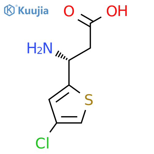 (3R)-3-amino-3-(4-chlorothiophen-2-yl)propanoic acid structure