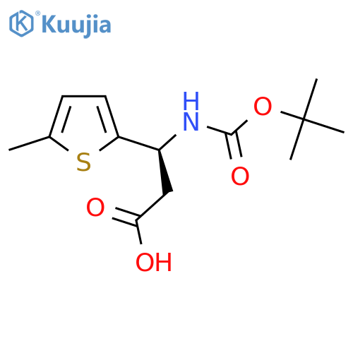(3S)-3-{(tert-butoxy)carbonylamino}-3-(5-methylthiophen-2-yl)propanoic acid structure