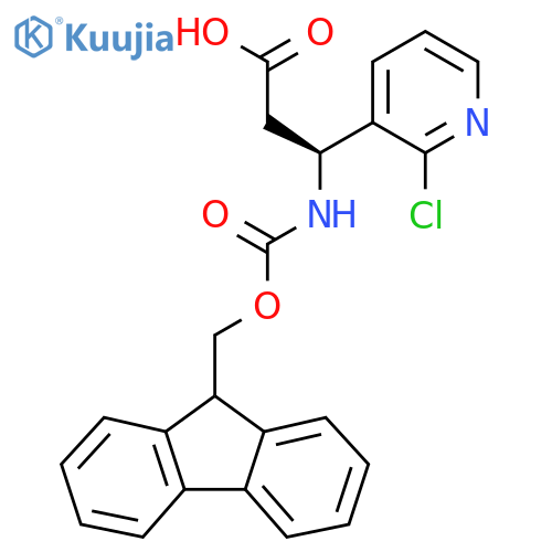 (3S)-3-(2-chloropyridin-3-yl)-3-({(9H-fluoren-9-yl)methoxycarbonyl}amino)propanoic acid structure