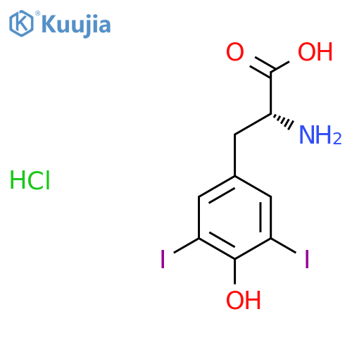 3,5-Diiodo-D-tyrosine hydrochloride structure
