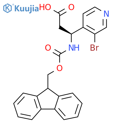 (3S)-3-(3-bromopyridin-4-yl)-3-({(9H-fluoren-9-yl)methoxycarbonyl}amino)propanoic acid structure
