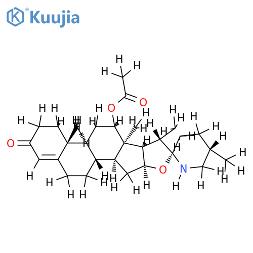 12beta-acetoxyl-(25S)-22betaN-spirosol-4-en-3-one structure