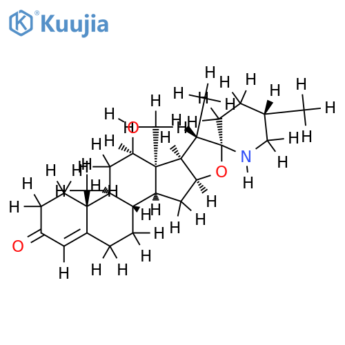12beta-hydroxy-(25S)-22betaN-spirosol-4-en-3-one structure