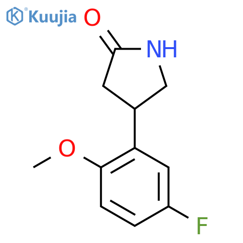 4-(5-fluoro-2-methoxyphenyl)pyrrolidin-2-one structure