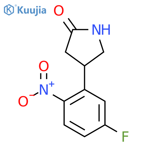 4-(5-fluoro-2-nitrophenyl)pyrrolidin-2-one structure