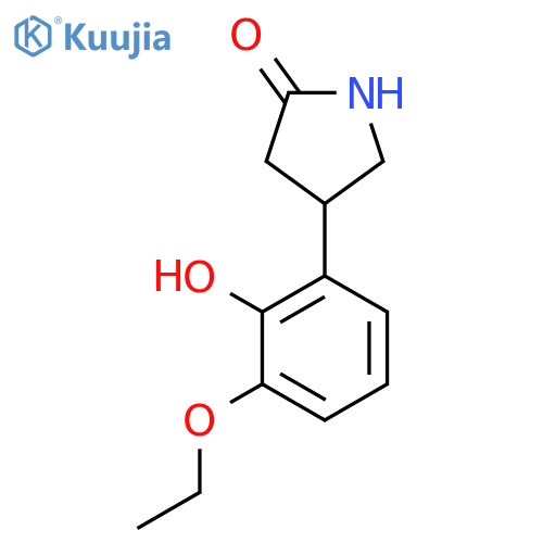 4-(3-ethoxy-2-hydroxyphenyl)pyrrolidin-2-one structure