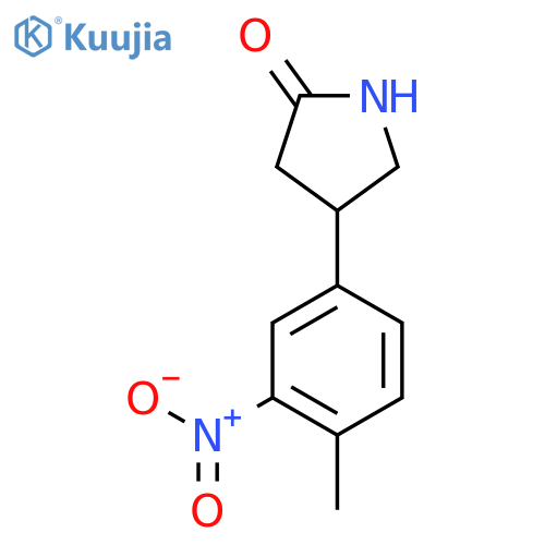 4-(4-methyl-3-nitrophenyl)pyrrolidin-2-one structure